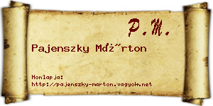 Pajenszky Márton névjegykártya